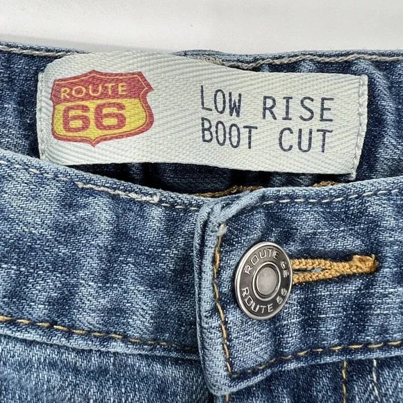 ROUTE 66 Women's Low Rise Boot Cut Blue Denim Jeans Size 6 Average (W29"xL31") - Picture 9 of 11